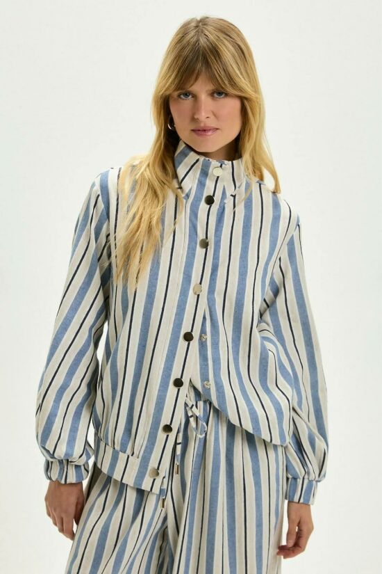 Imagem de Jaqueta Glaucia Listrado Denim Le Blog